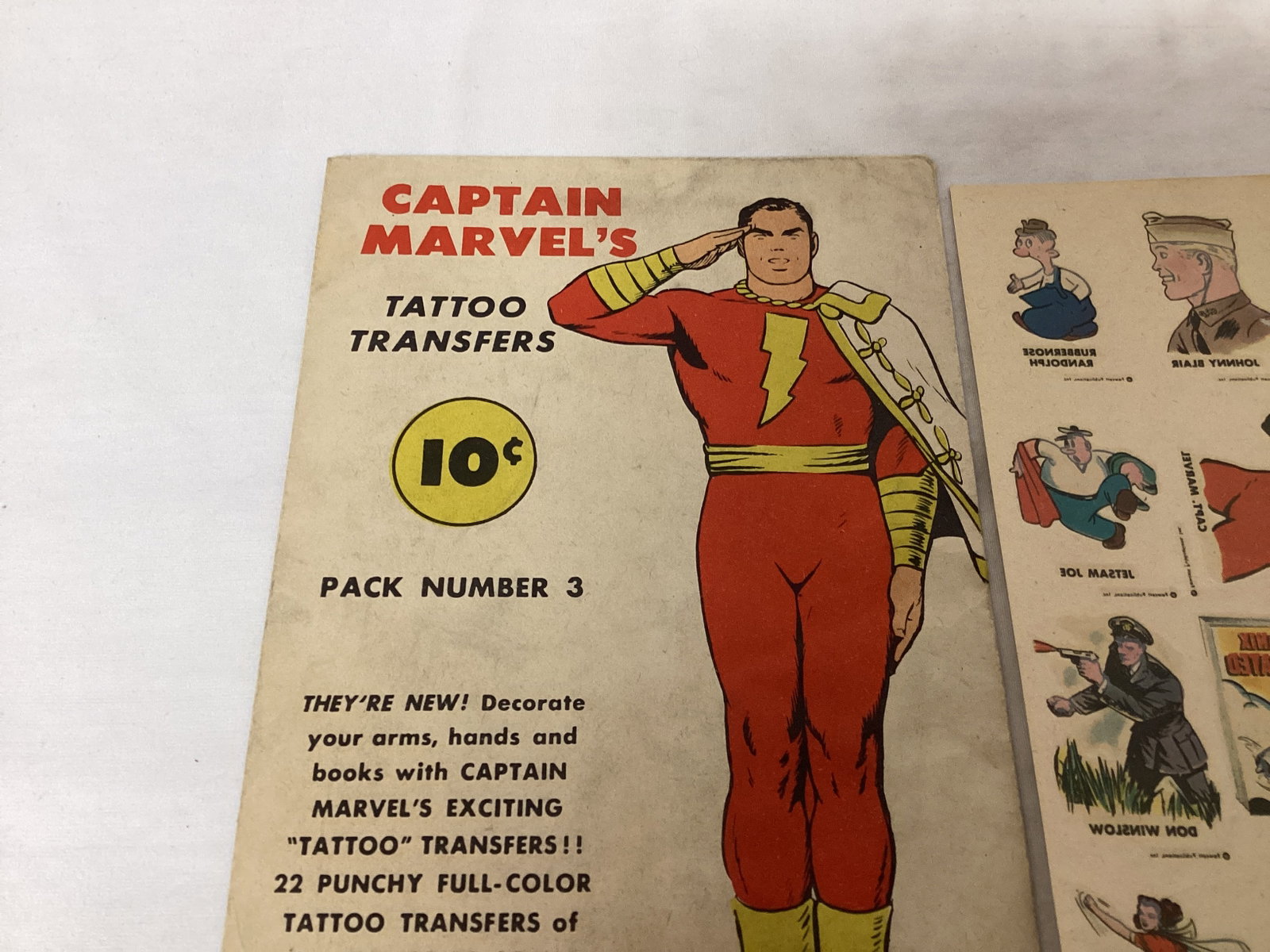 Fawcett Captain Marvel Tattoo Transfers Pack 3 - 2