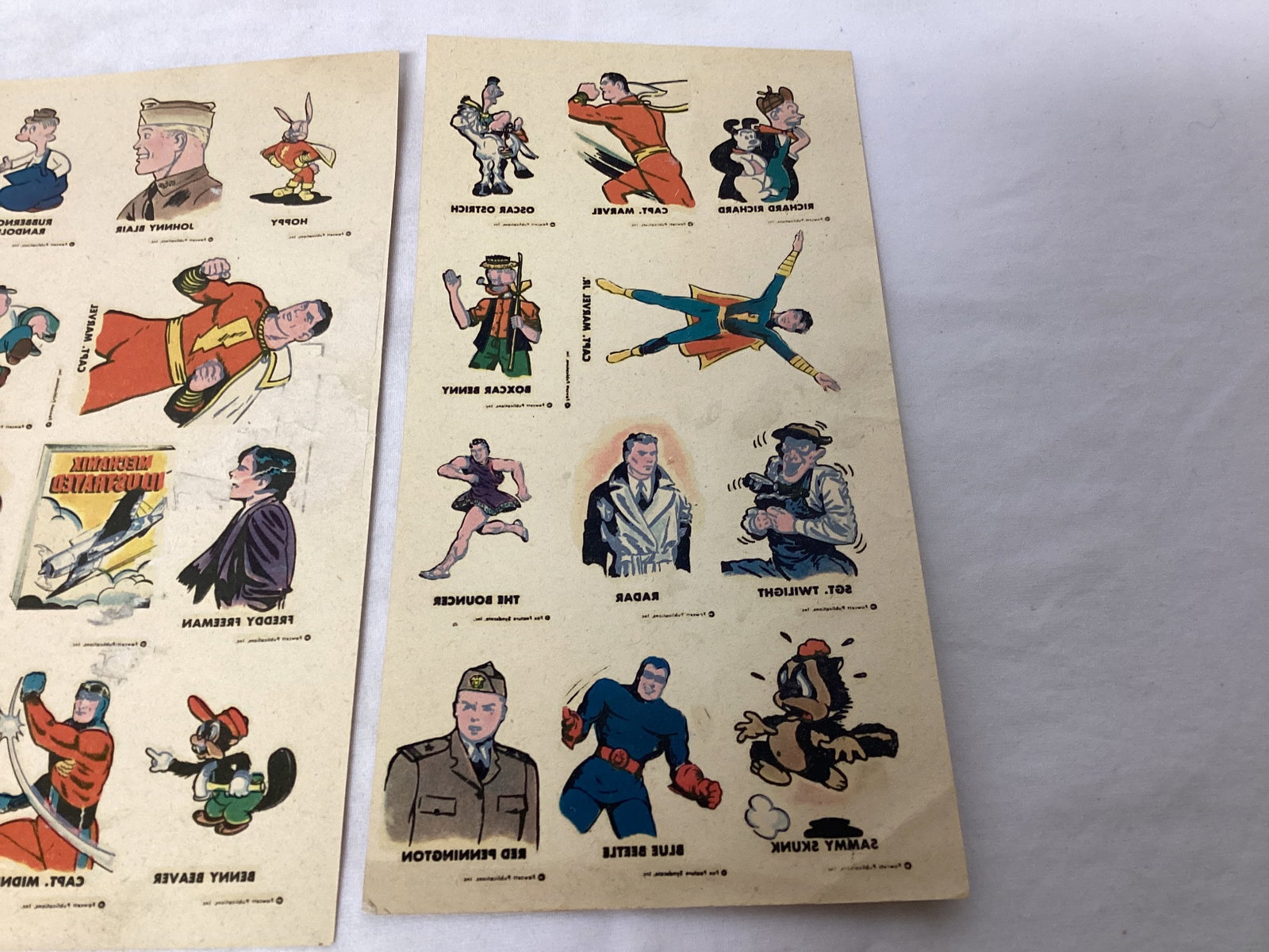 Fawcett Captain Marvel Tattoo Transfers Pack 3 - 5