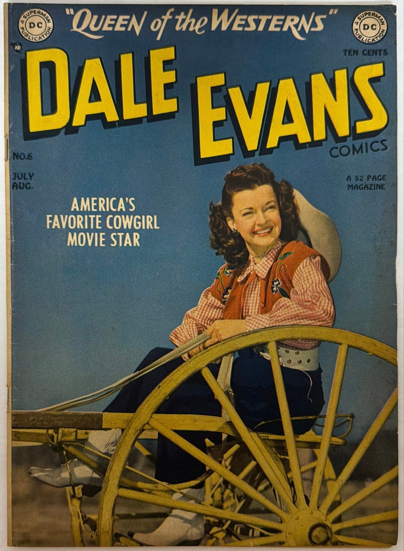 Dale Evans Comics 6 DC Comic Book: 1949, please preview and see all photos for condition