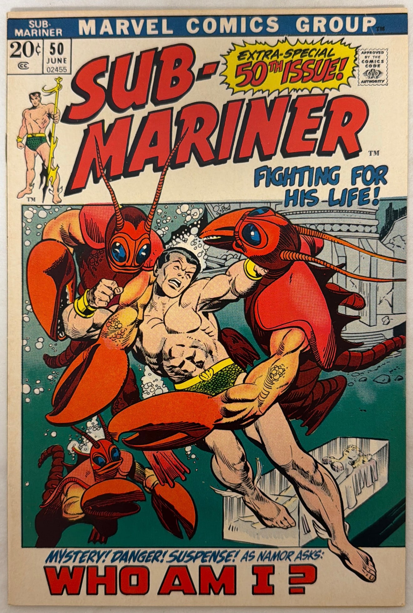 Submariner 50 Marvel Comic Book: 1972, please preview and see all photos for condition