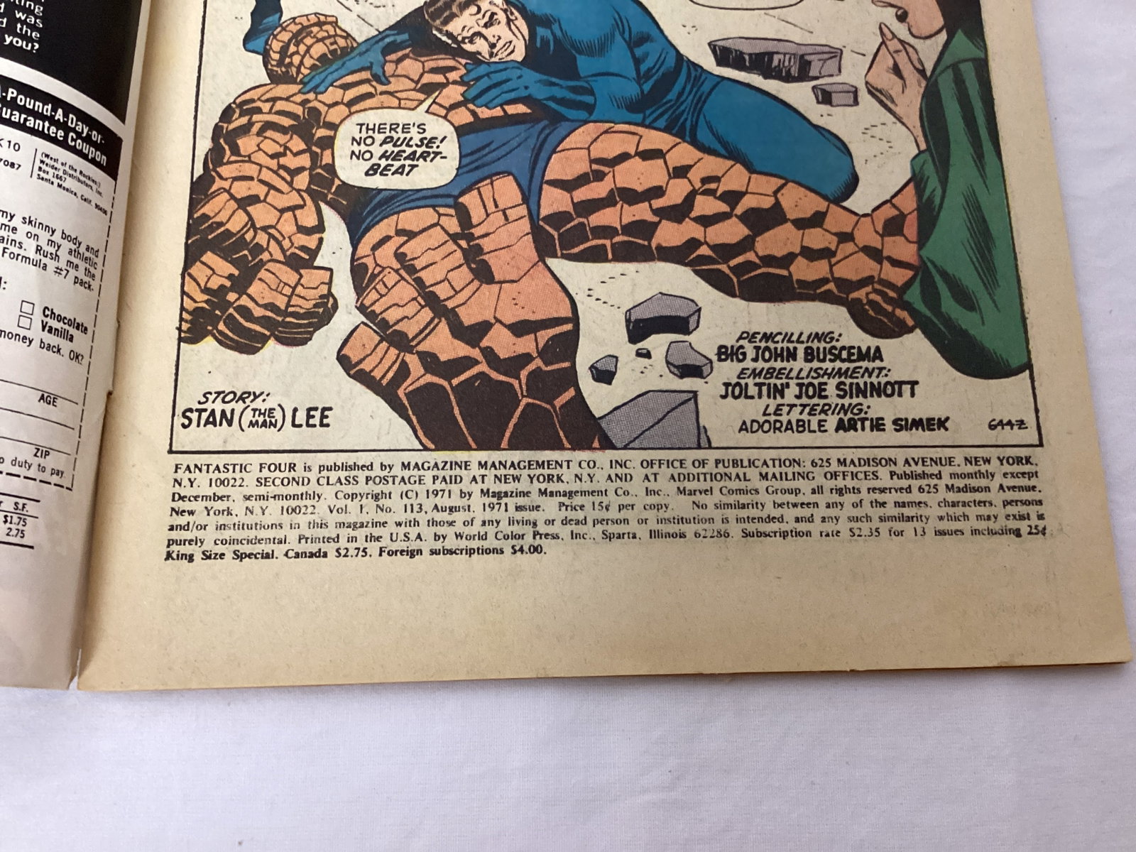 Fantastic Four 113 Marvel Comic Book - 7