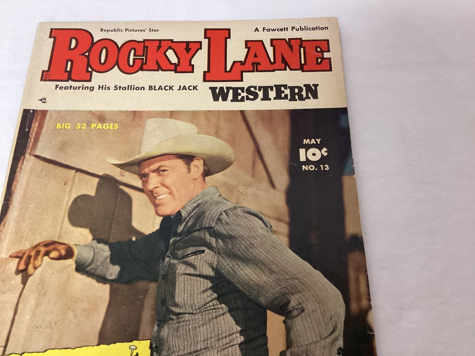 Rocky Lane Western 13 Fawcett Comic Book - 3