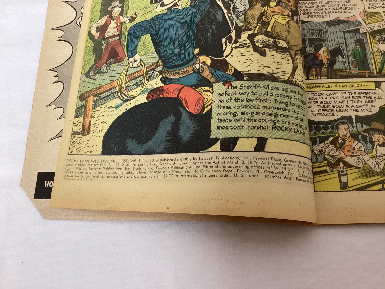 Rocky Lane Western 13 Fawcett Comic Book - 7