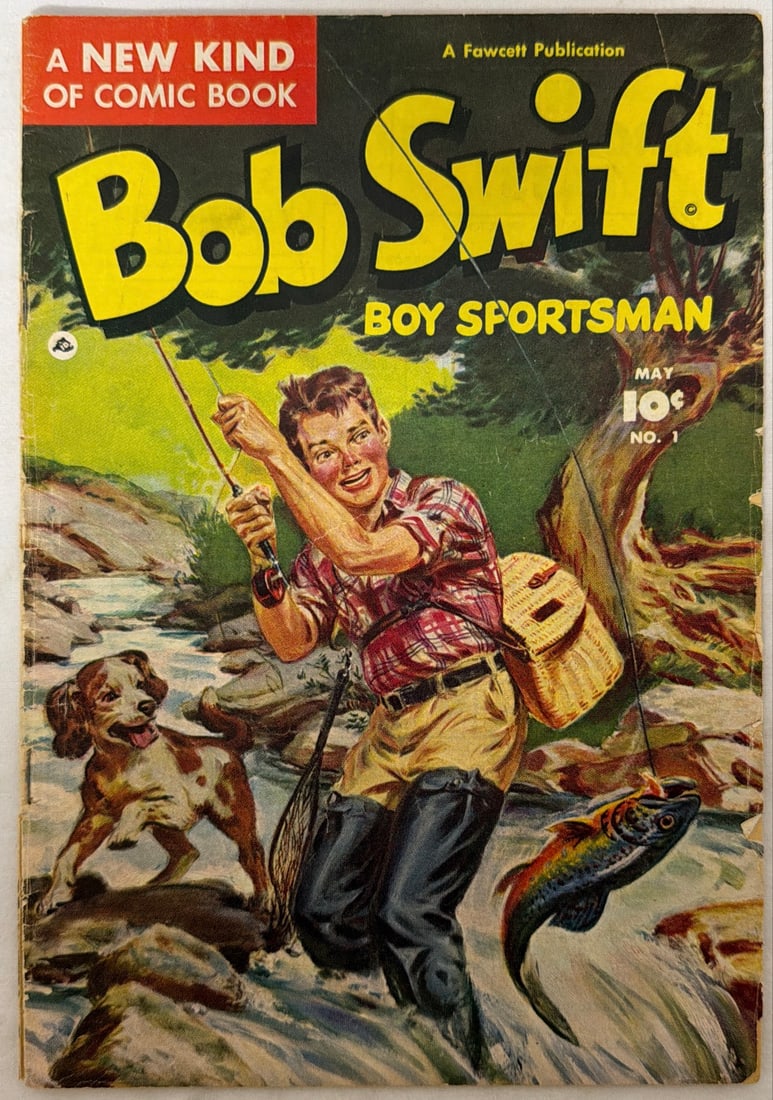 Bob Swift Boy Sportsman 1 Fawcett Comic Book: 1951, please preview and see all photos for condition