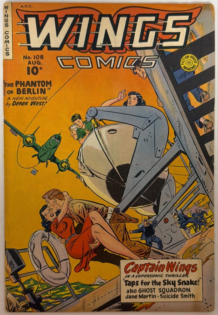 Wings Comics 108 Fiction House Comic Book: 1949, please preview and see all photos for condition