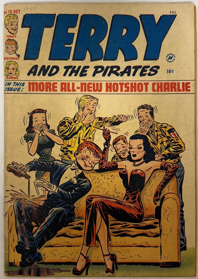 Terry and the Pirates 18 Harvey Comic Book: 1949, please preview and see all photos for condition