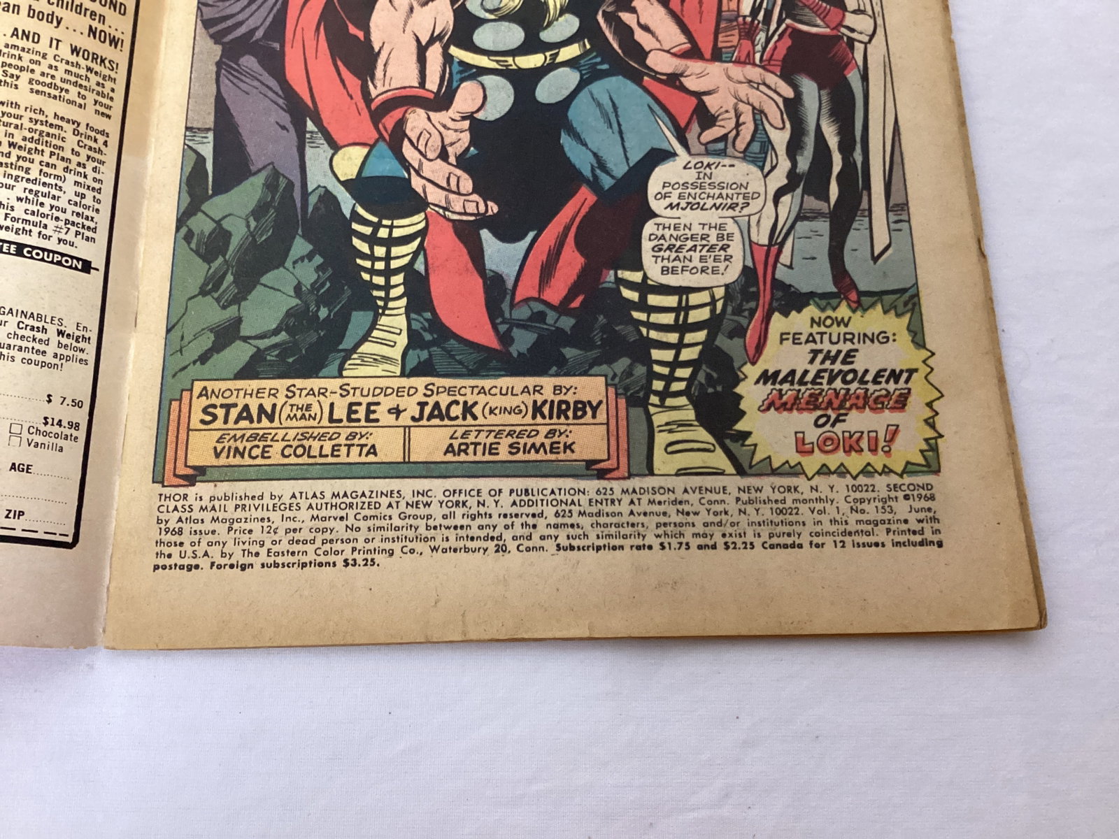 The Mighty Thor 153 Marvel Comic Book - 7