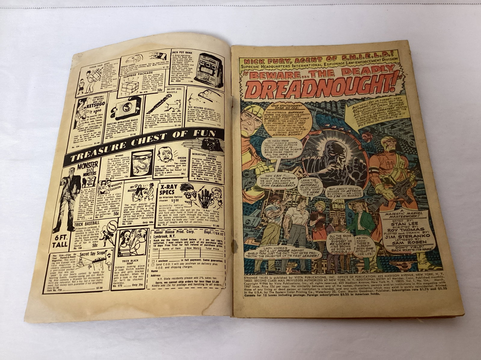 Strange Tales 154 Marvel Comic Book - 6