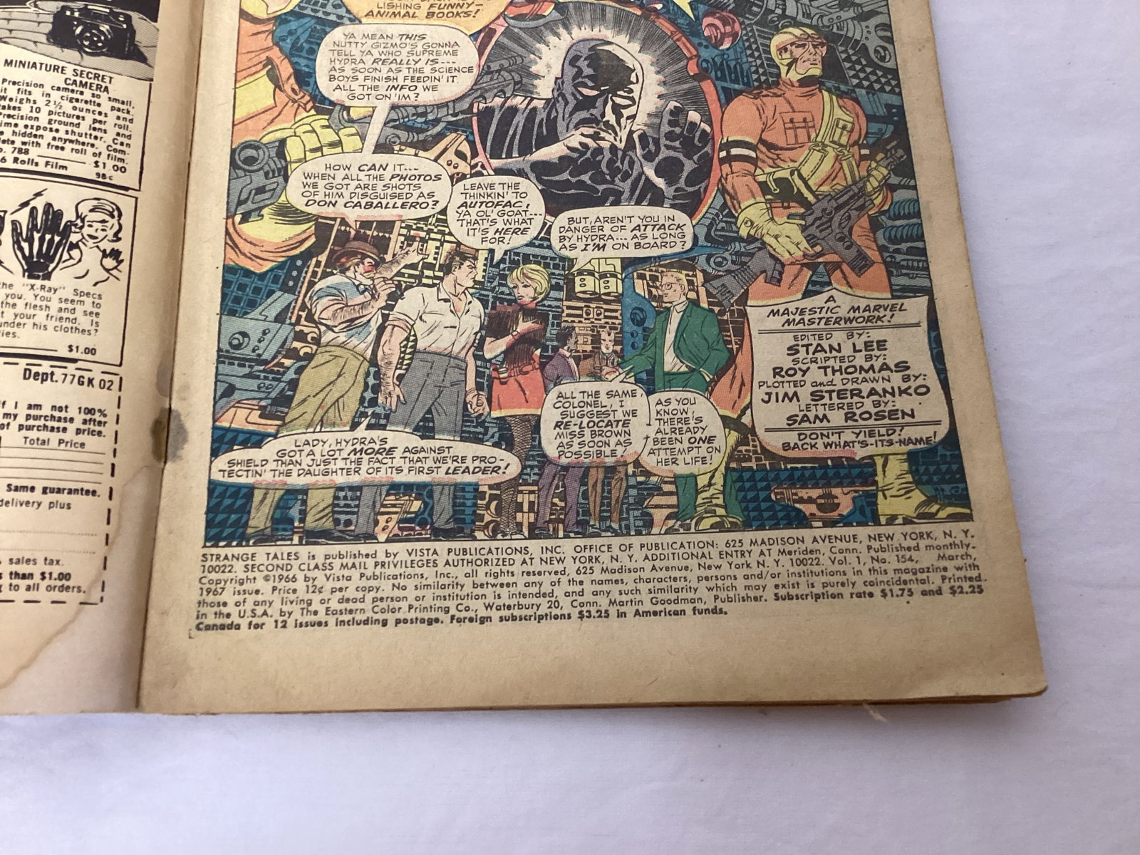 Strange Tales 154 Marvel Comic Book - 7