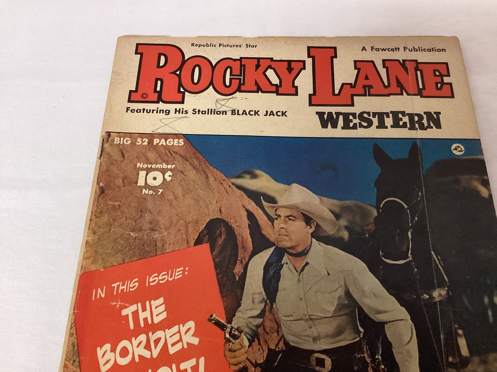 Rocky Lane Western 7 Fawcett Comic Book - 2