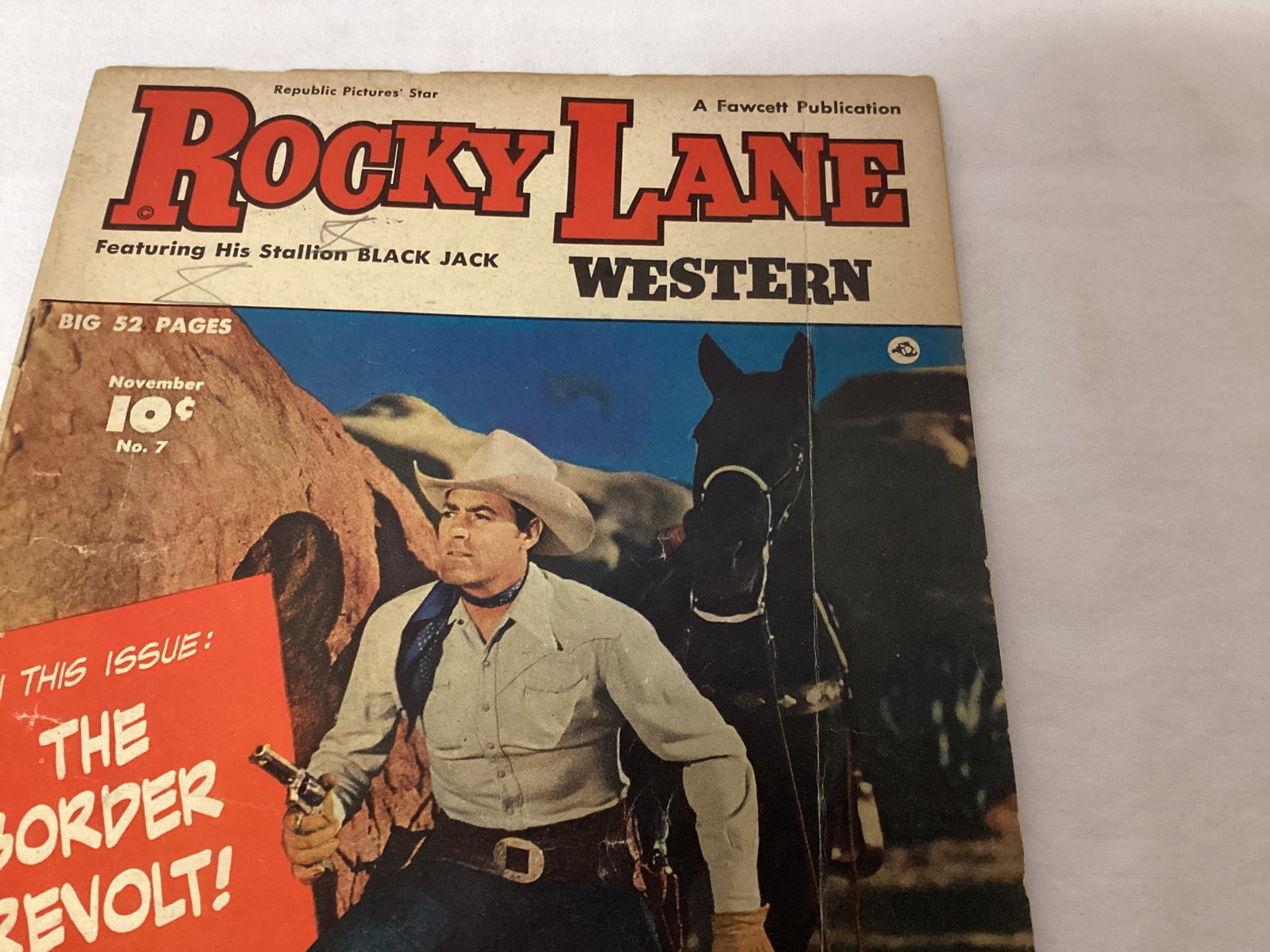 Rocky Lane Western 7 Fawcett Comic Book - 3