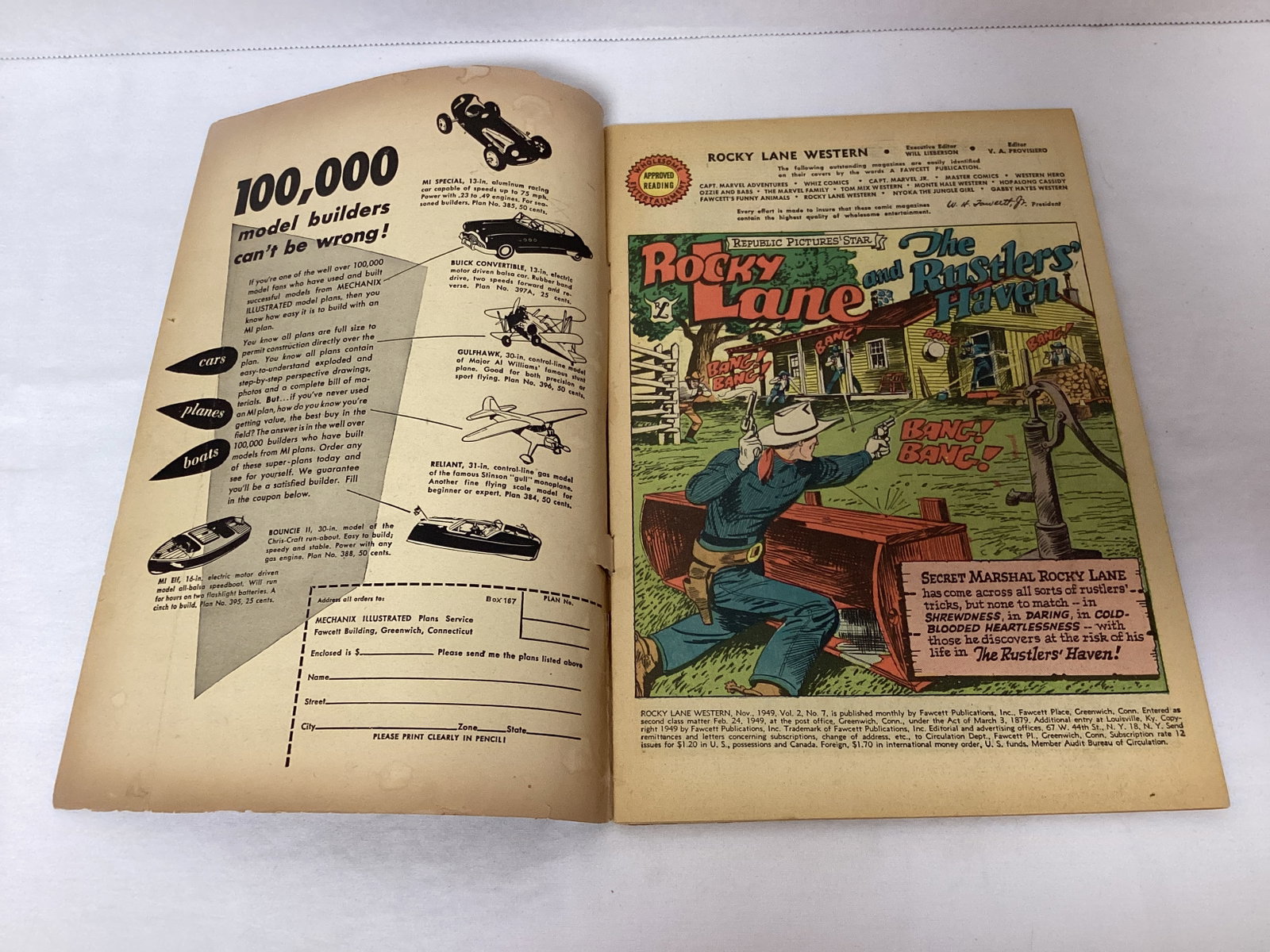 Rocky Lane Western 7 Fawcett Comic Book - 6