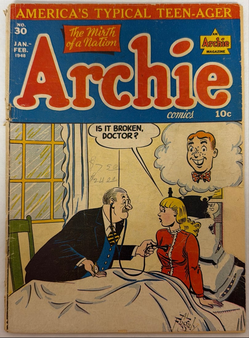 Archie 30 Comic Book: 1948, please preview and see all photos for condition