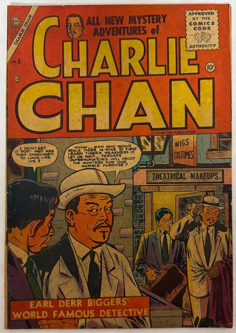 Charlie Chan 8 Charlton Comic Book: 1955, please preview and see all photos for condition