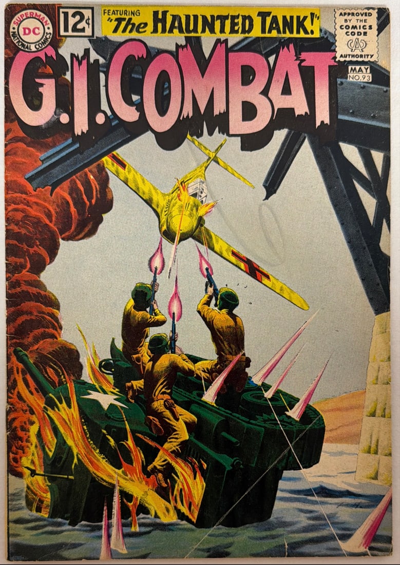 GI Combat 93 DC Comic Book: 1962, please preview and see all photos for condition