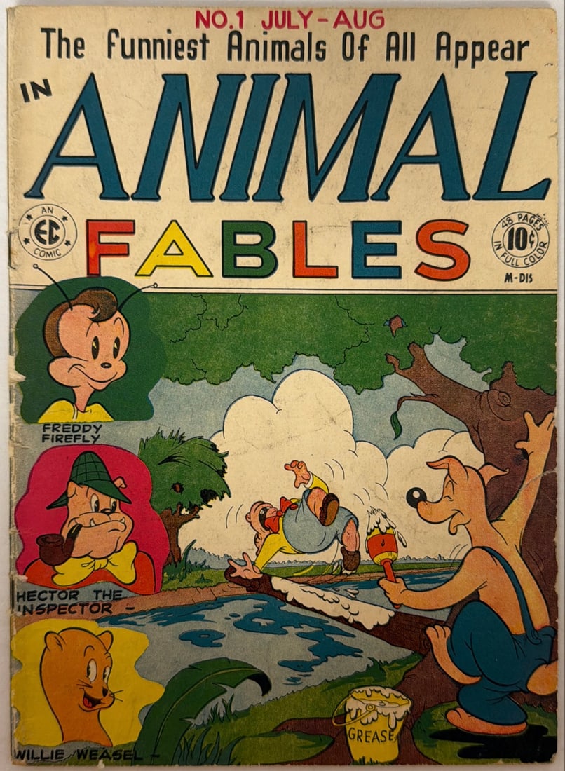 Animal Fables 1 EC Comic Book: 1946, please preview and see all photos for condition