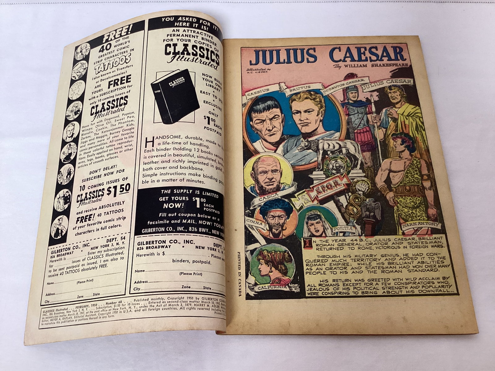 Classics Illustrated 68 Julius Caesar Comic Book - 6