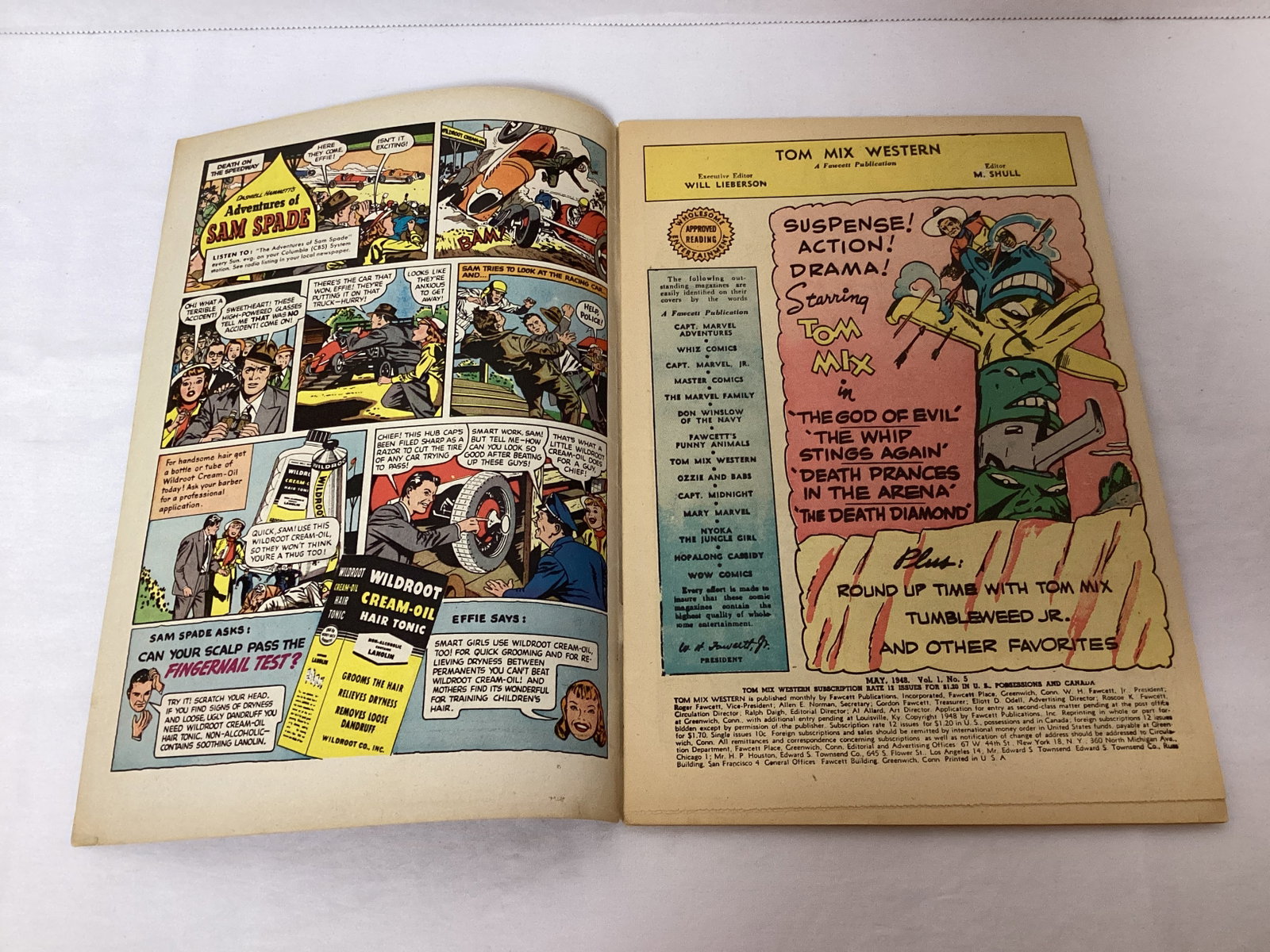 Tom Mix Western 5 Fawcett Comic Book - 6