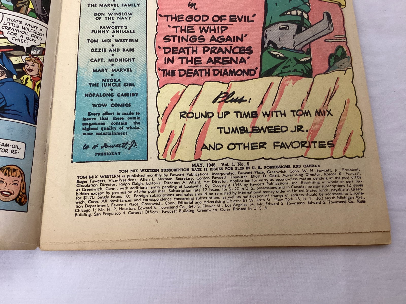 Tom Mix Western 5 Fawcett Comic Book - 7