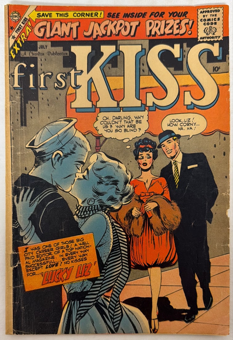 First Kiss 9 Charlton Comic Book: 1959, please preview and see all photos for condition