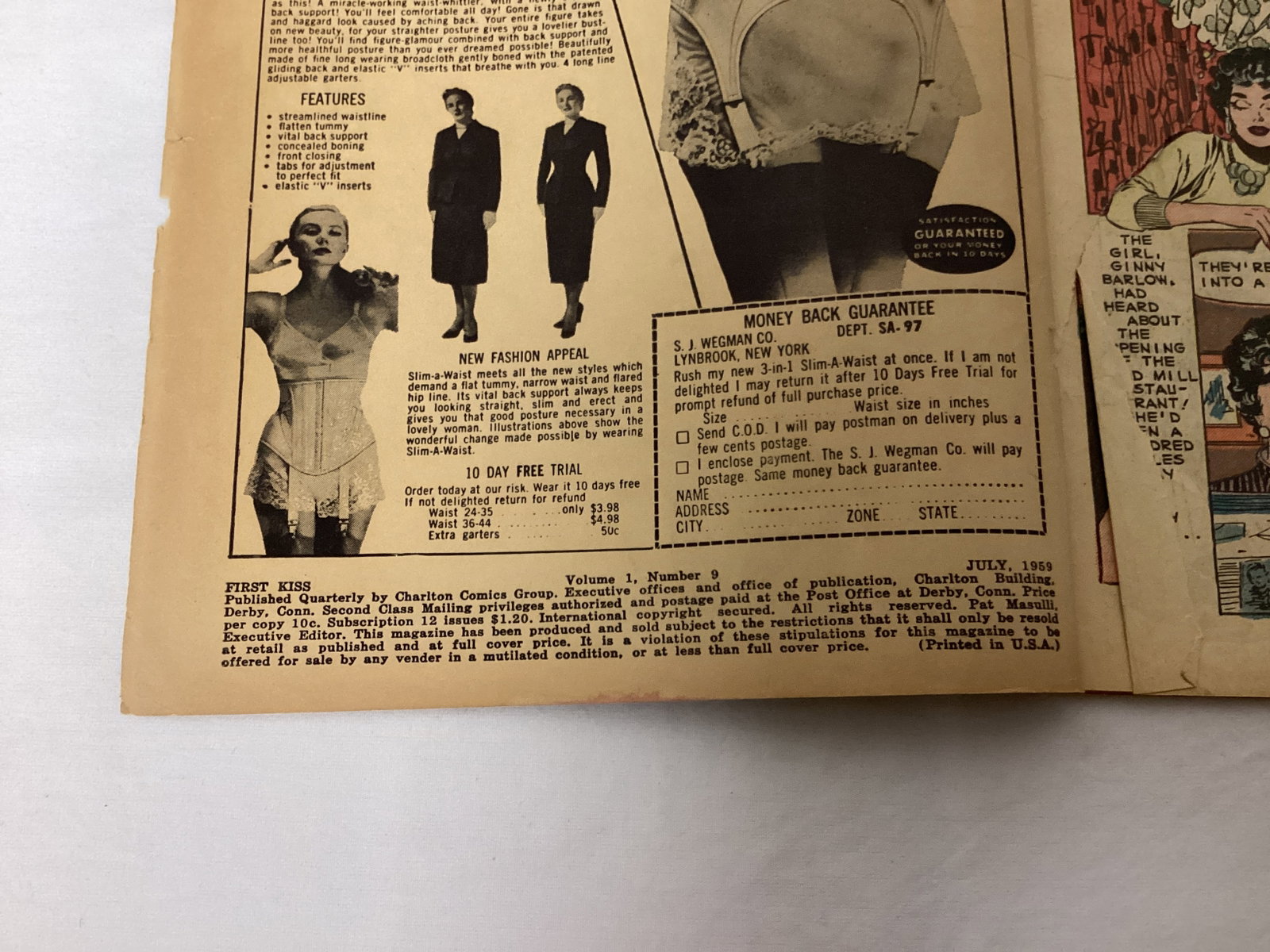 First Kiss 9 Charlton Comic Book - 7