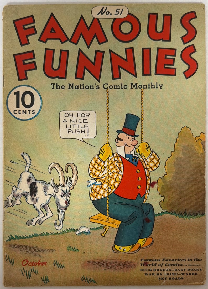 Famous Funnies 51 Comic Book: 1938, please preview and see all photos for condition