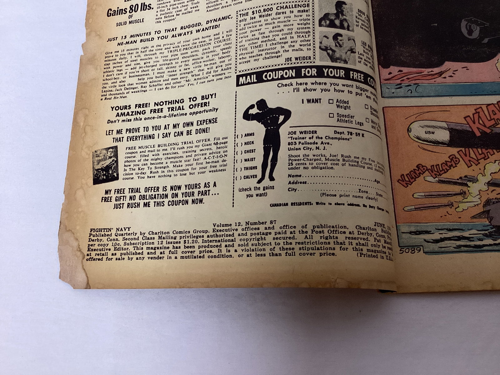 Fightin' Navy 87 Charlton Comic Book - 7