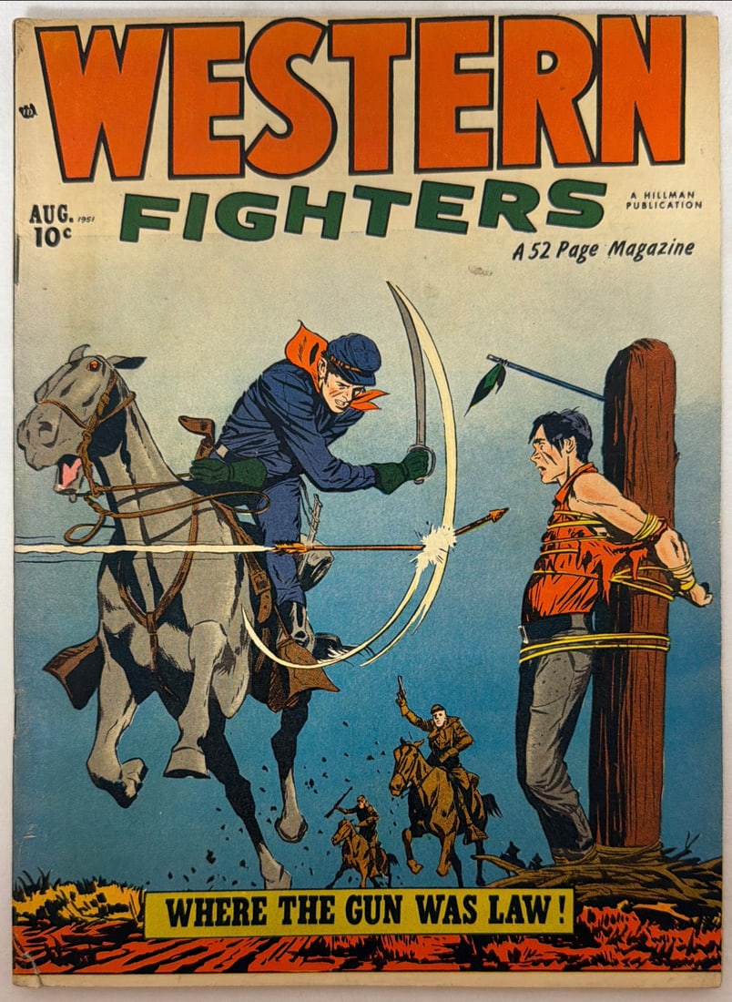 Western Fighters Vol. 3 Issue 9 Hillman Comic Book: 1951, please preview and see all photos for condition