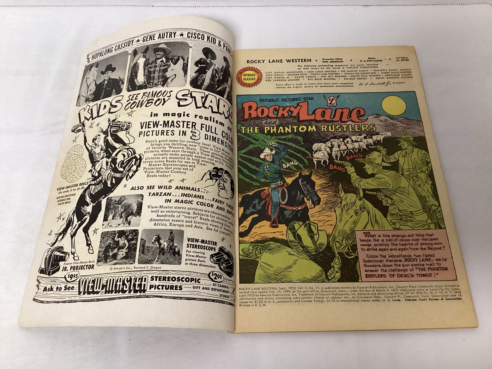 Rocky Lane Western 17 Fawcett Comic Book - 6