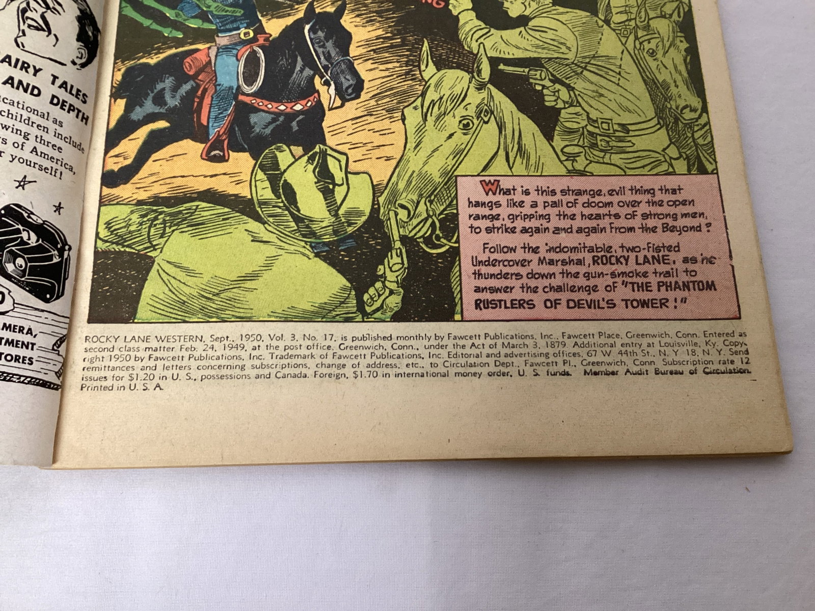 Rocky Lane Western 17 Fawcett Comic Book - 7