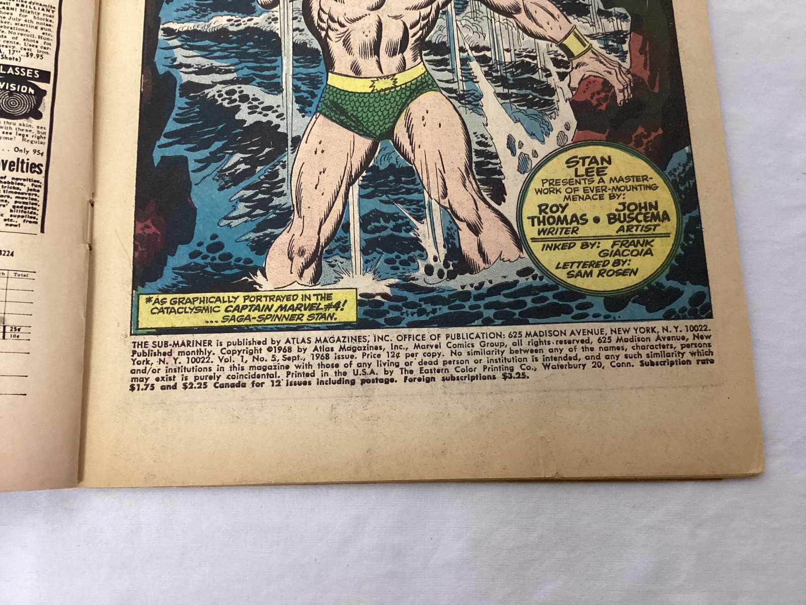 Submariner 5 Marvel Comic Book - 7