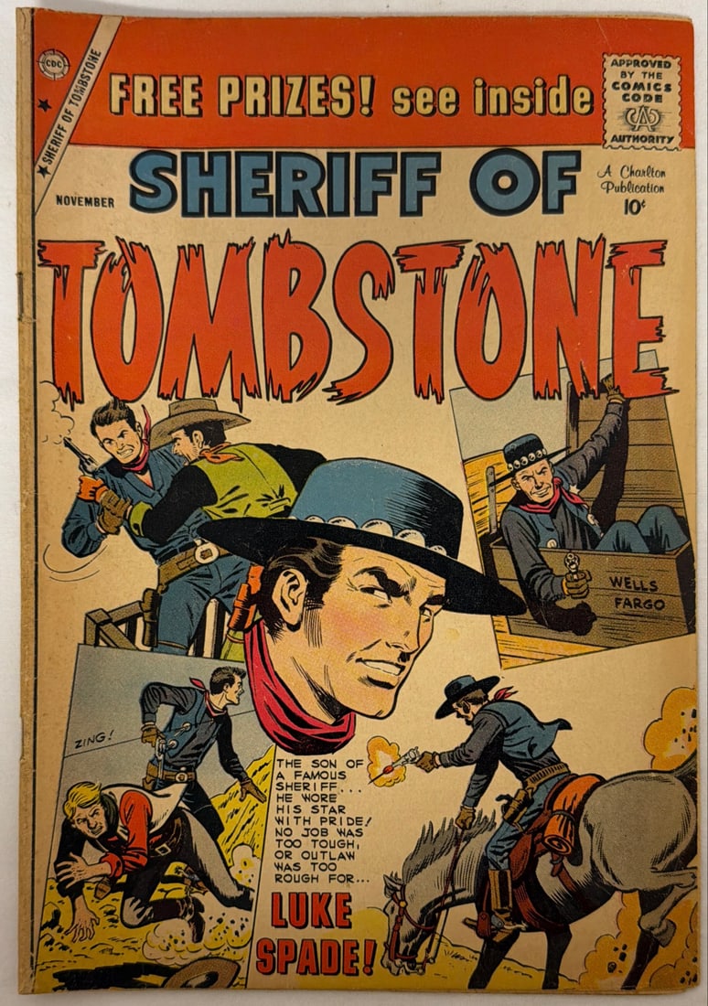 Sheriff of Tombstone 6 Charlton Comic Book: 1959, please preview and see all photos for condition