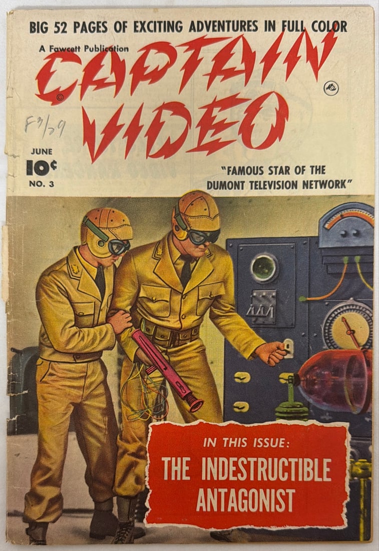 Captain Video 3 Fawcett Comic Book: 1951, please preview and see all photos for condition