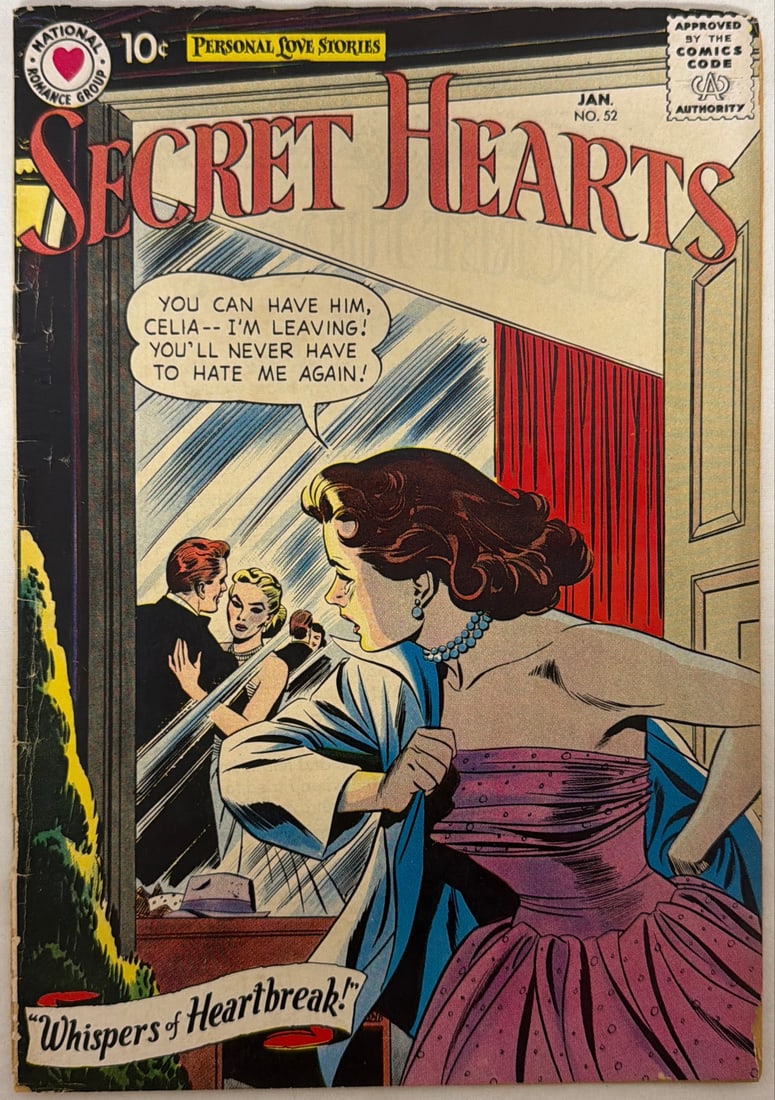 Secret Hearts 52 DC Comic Book: 1959, please preview and see all photos for condition