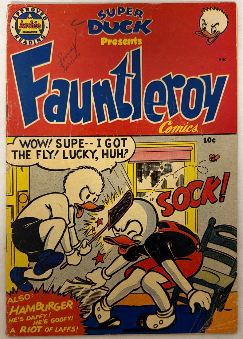 Super Duck Presents Fauntleroy Comics 1 Archie Comic Book: 1950, please preview and see all photos for condition
