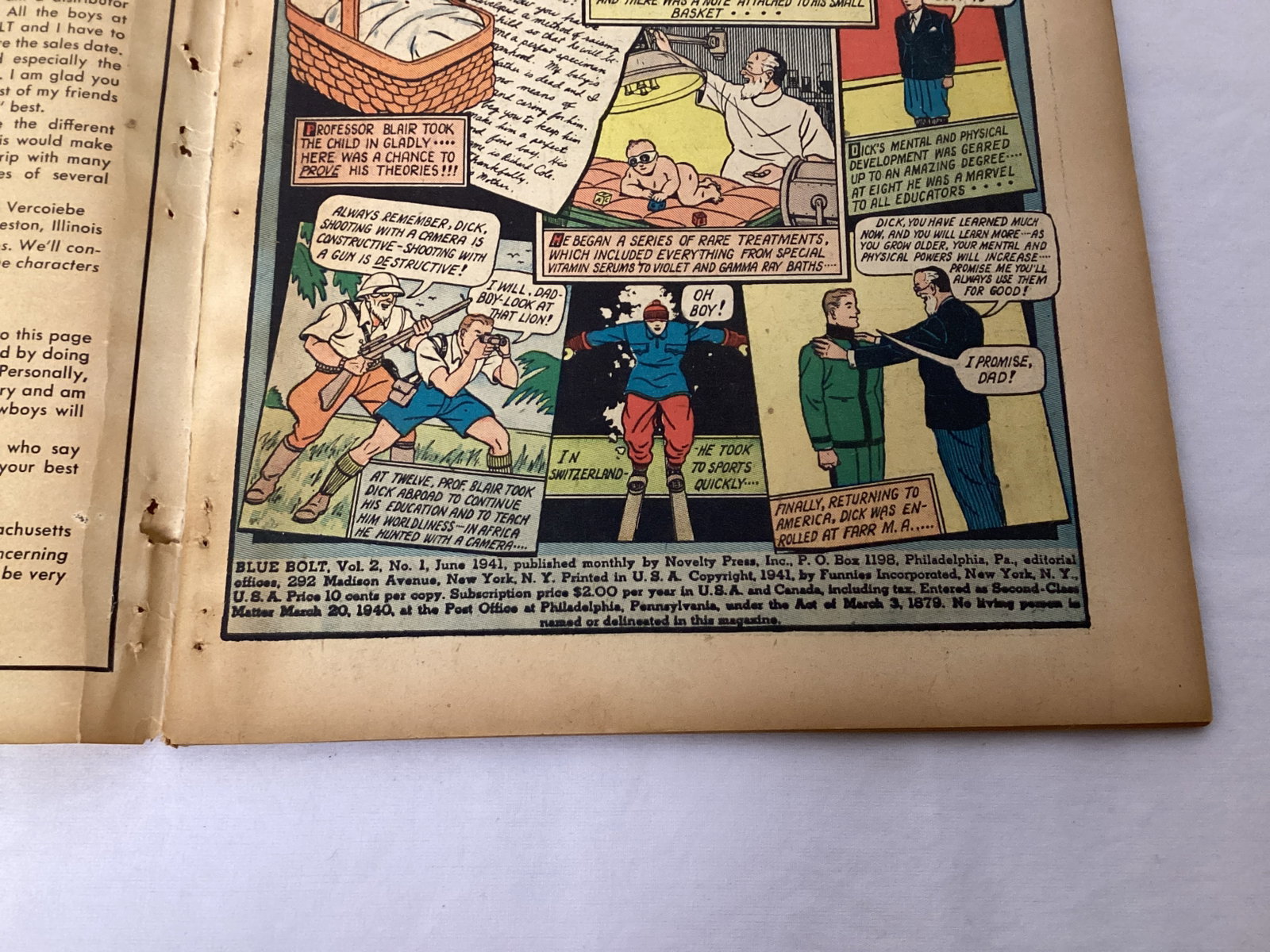 Blue Bolt Vol. 2 Issue 1 Dick Cole Comic Book - 7