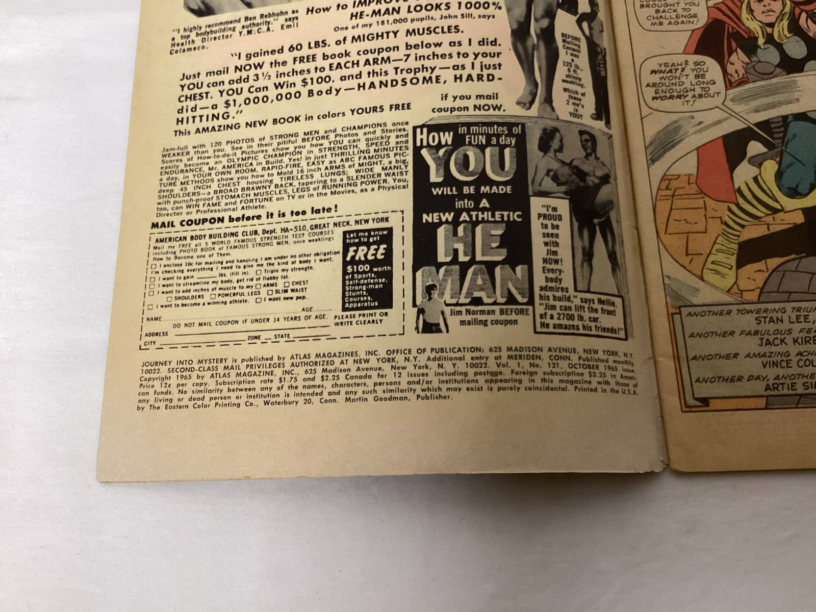 Journey Into Mystery 121 Marvel Comic Book - 7