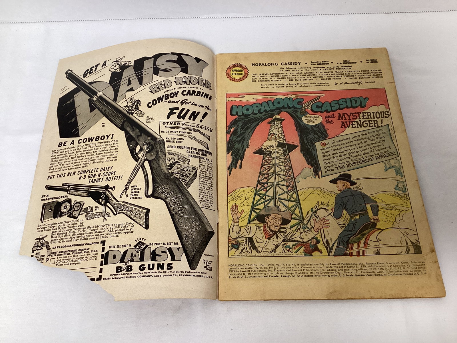 Hopalong Cassidy 41 Fawcett Comic Book - 6