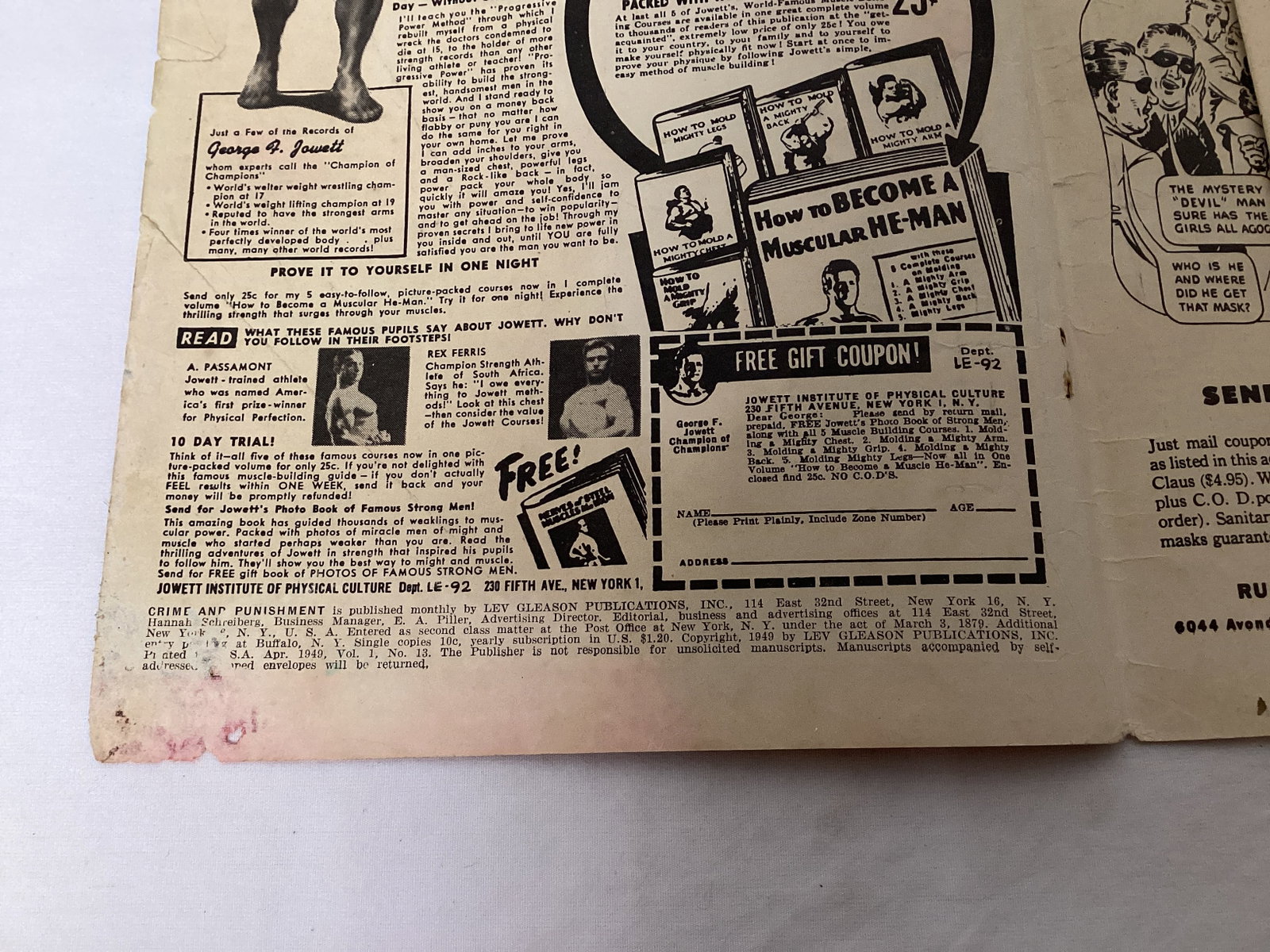 Crime and Punishment Illustories 13 Lev Gleason Comic Book - 3