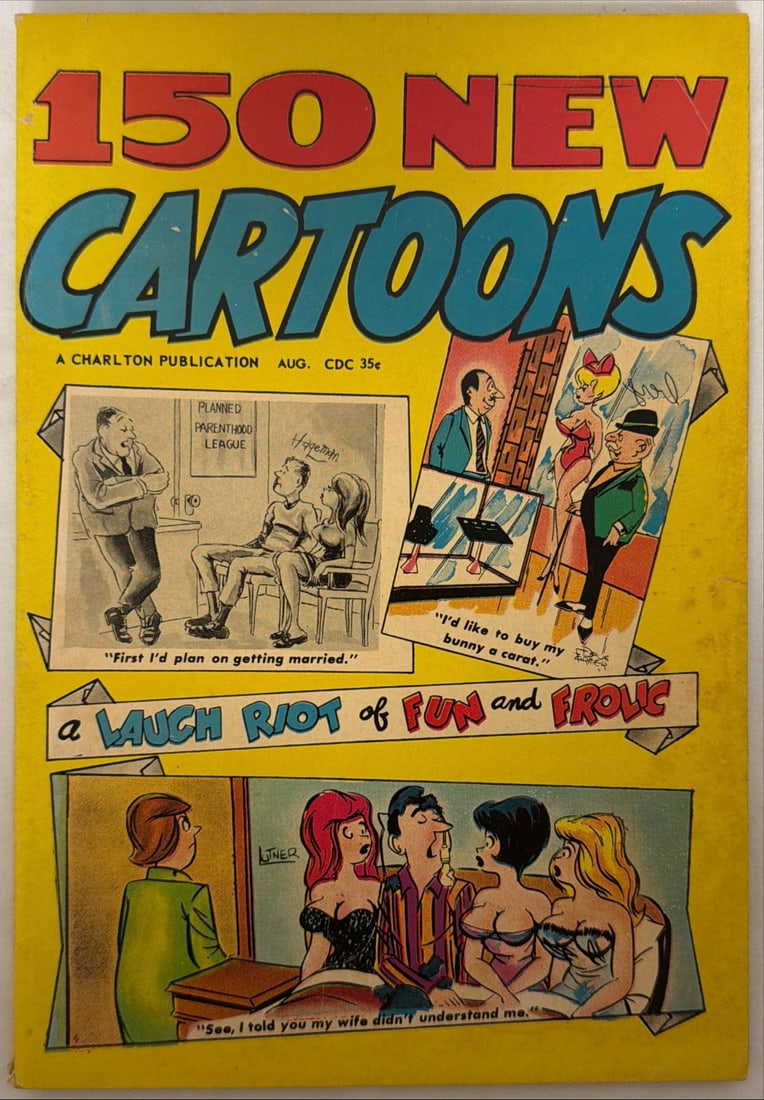 150 New Cartoons 23 Charlton Comic Book: 1968, please preview and see all photos for condition