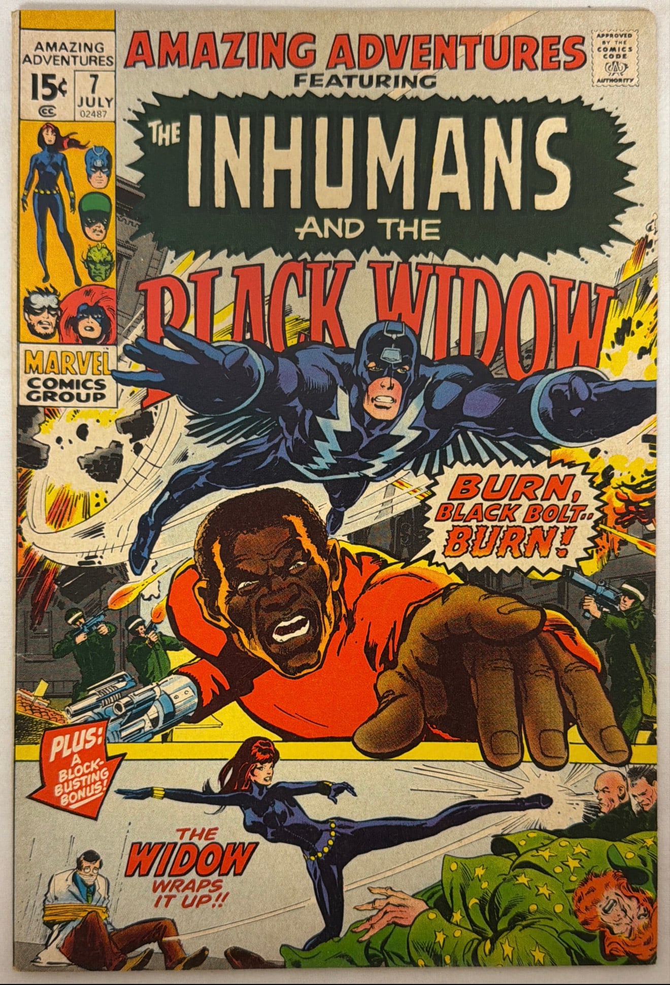 Amazing Adventures 7 Marvel Inhumans Black Widow Comic Book: 1971, please preview and see all photos for condition