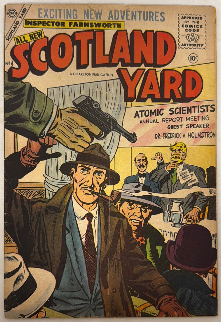 Scotland Yard 4 Charlton Comic Book: 1956, please preview and see all photos for condition