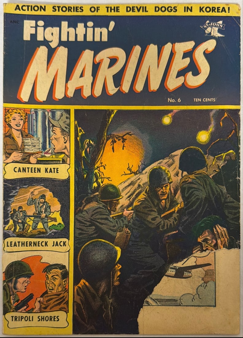 Fightin' Marines 6 St. Johns Comic Book: 1952, please preview and see all photos for condition