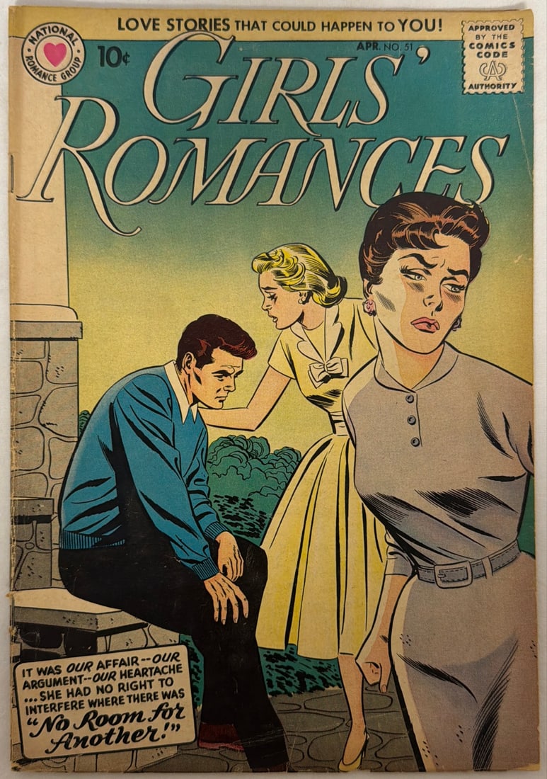 Girls' Romances 51 DC Comic Book: 1958, please preview and see all photos for condition