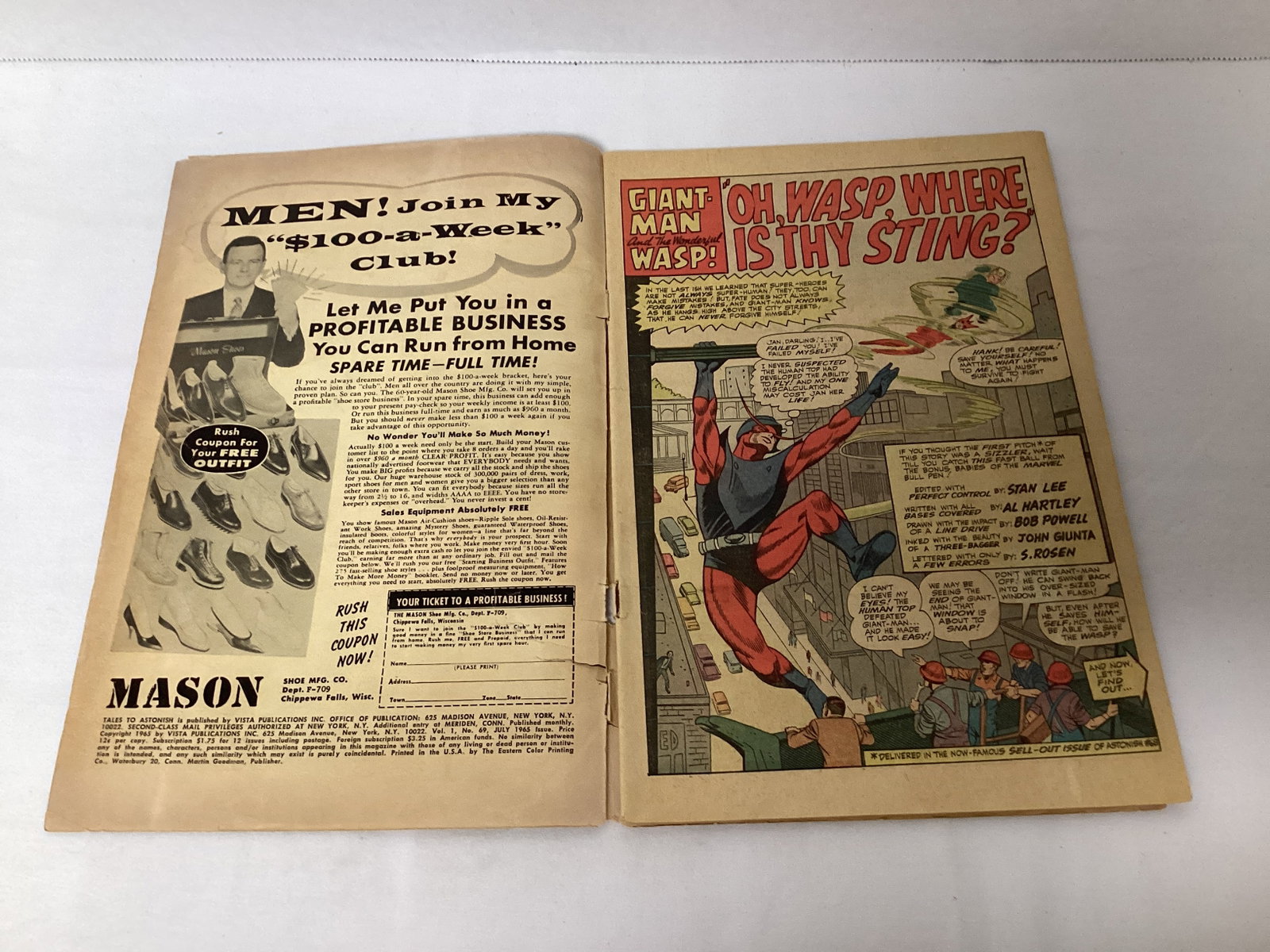 Tales to Astonish 69 Marvel Hulk Giant Man Comic Book - 6