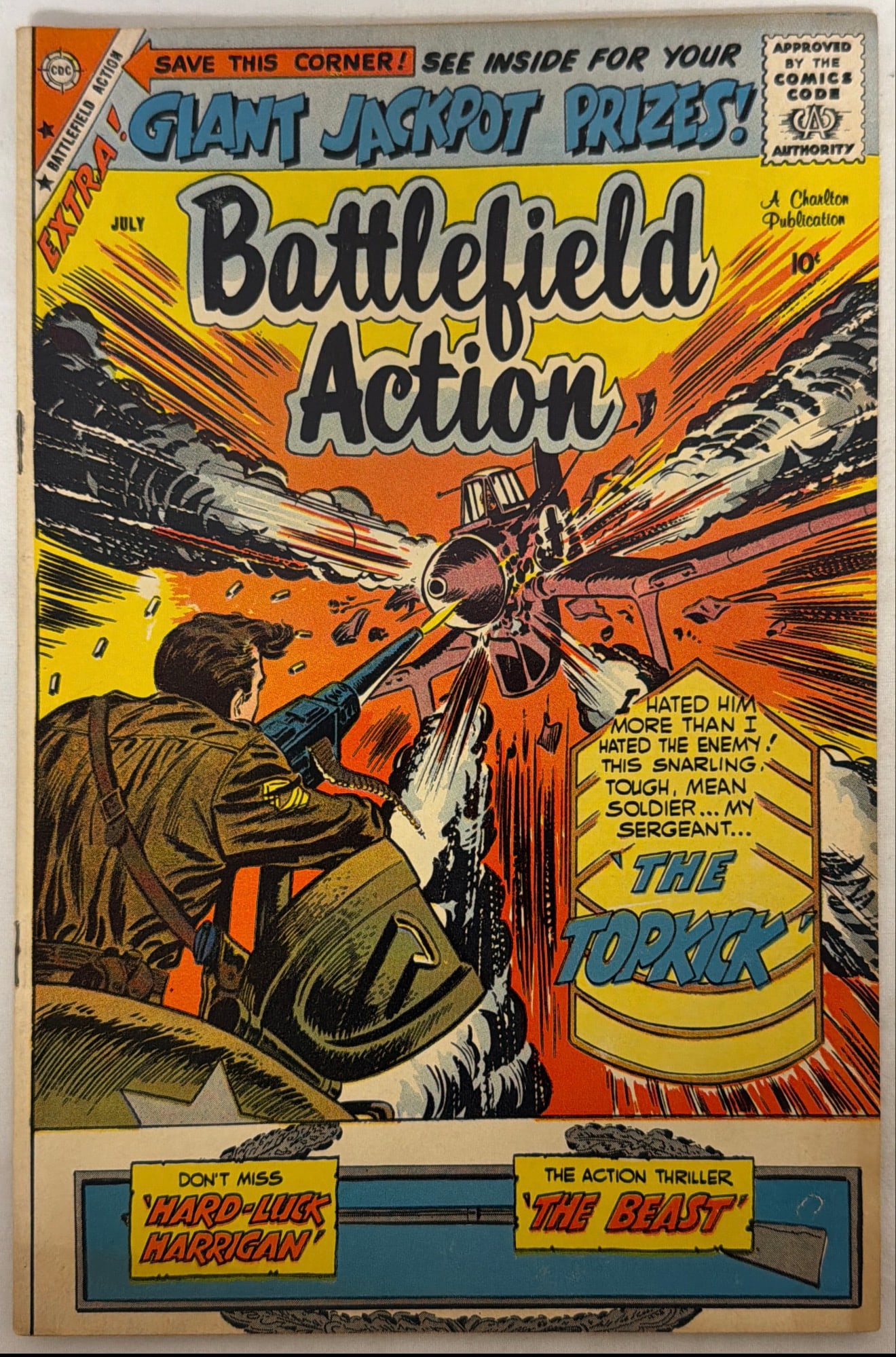 Battlefield Action 25 Charlton Comic Book: 1959, please preview and see all photos for condition