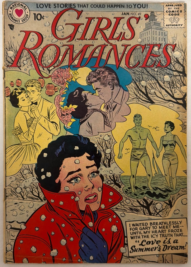 Girls' Romances 49 DC Comic Book: 1958, please preview and see all photos for condition