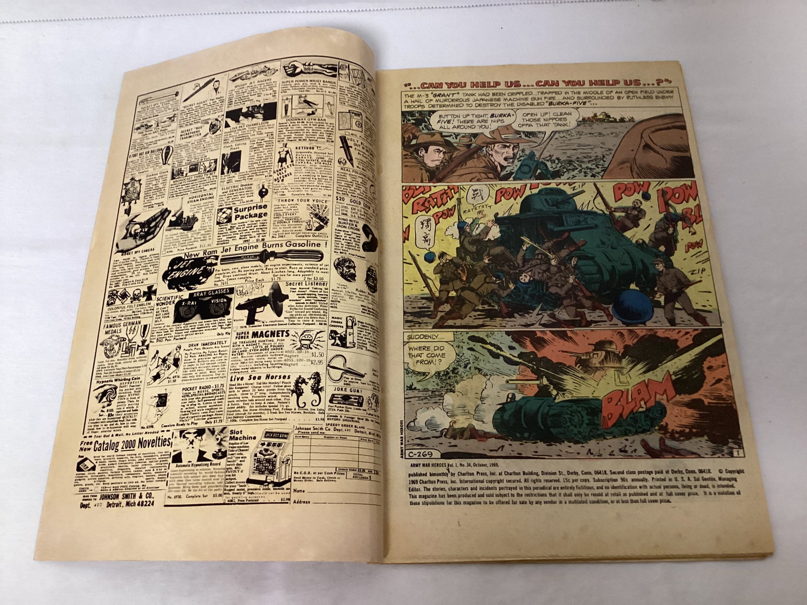 Army War Heroes 34 Charlton Comic Book - 6