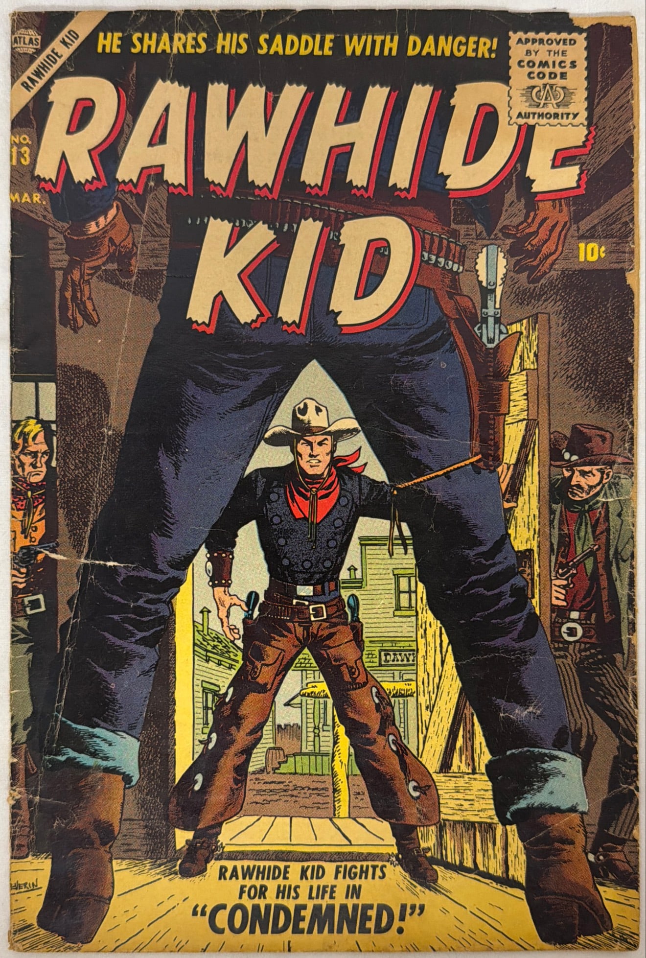 Rawhide Kid 13 Atlas Comic Book: 1957, please preview and see all photos for condition