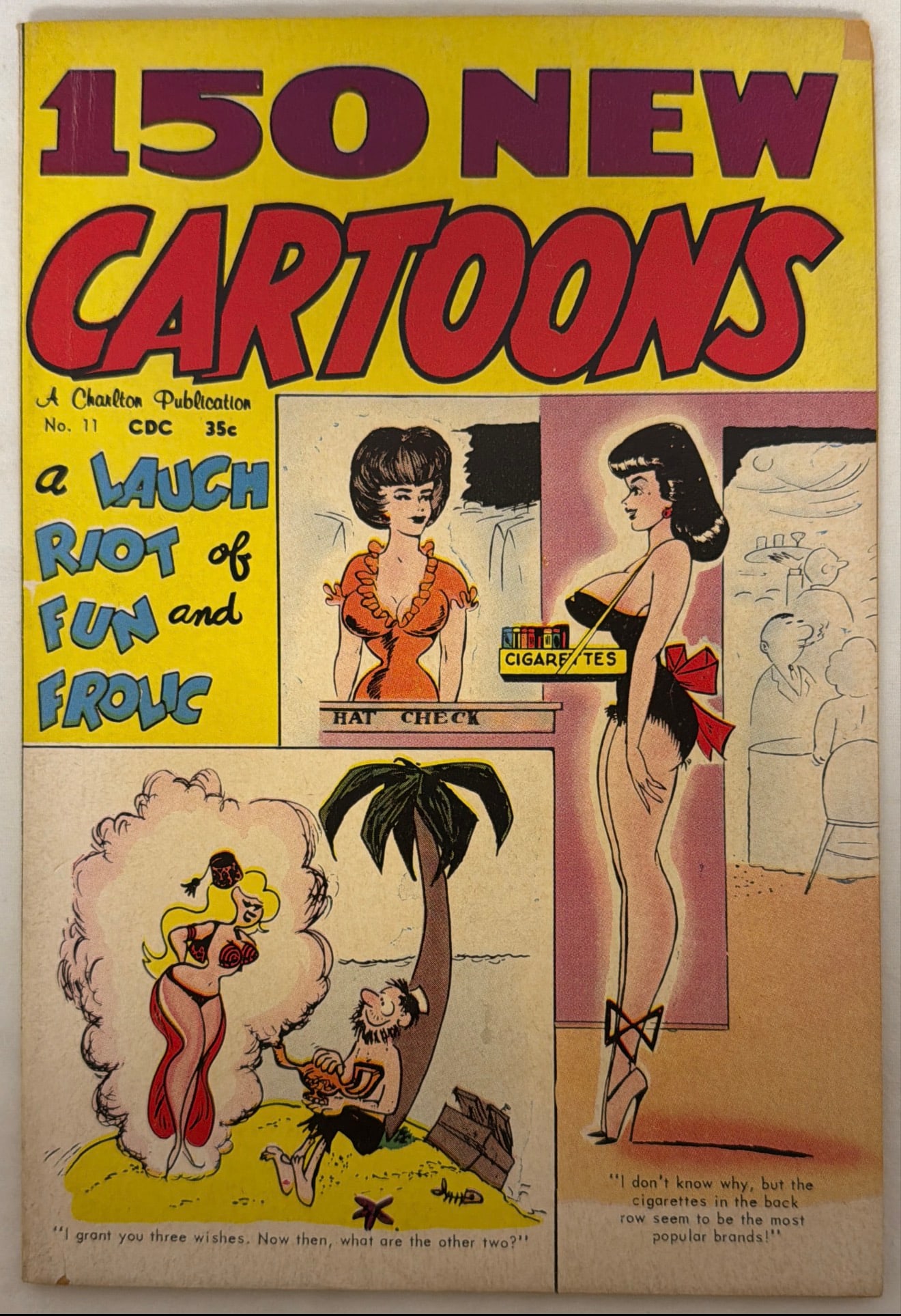 150 New Cartoons 11 Charlton Comic Book: 1965, please preview and see all photos for condition